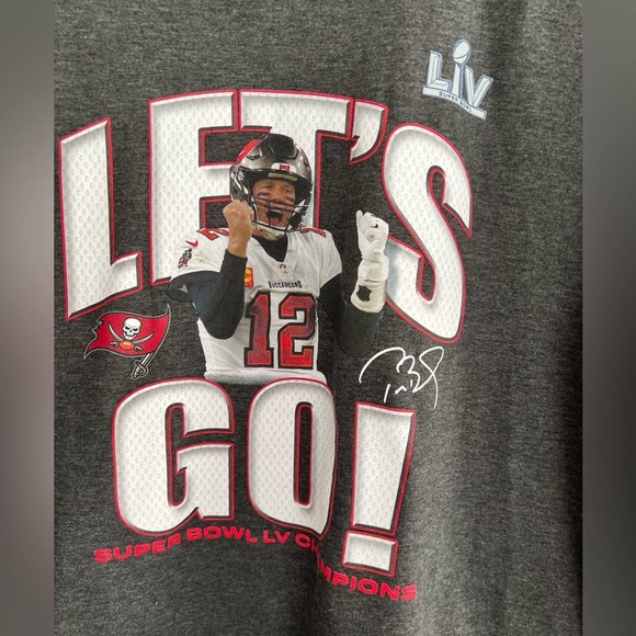 FANATICS TOM BRADY BUCCANEERS LETS GO GRAPHIC SHIRT SOFT SIZE XL - Picture 2 of 3